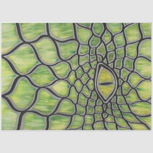 Papier Mousseline Dragon vert (Recto)