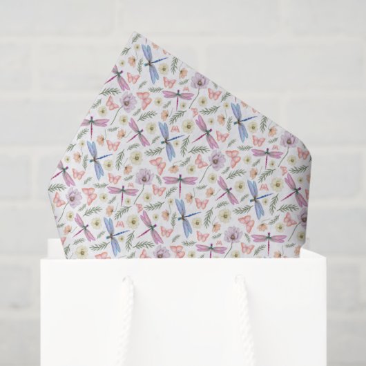 Papier Mousseline Dragonflies & Butterflies Tissue Paper (Sac cadeau)