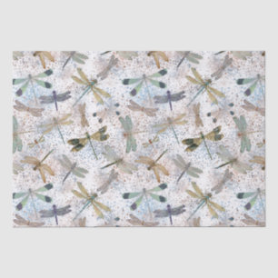 Papier Mousseline Dragonflies Vintages Whimsical Faux Motif Parties 