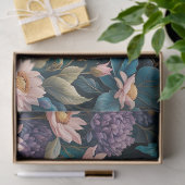 Papier Mousseline Dragonfly dans un jardin fleuri la nuit (Cadeau)