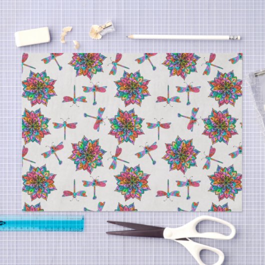 Papier Mousseline Dragonfly électrique B (Artisanat)