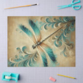 Papier Mousseline Dragonfly Elegance 2 Tissu Paper (Artisanat)