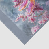 Papier Mousseline Dragonfly et fleurs aliens fractées (Détail)