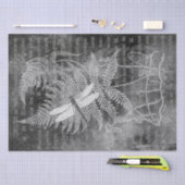 Papier Mousseline Dragonfly Fern French Grunge Chalkboard Decoupage (Artisanat)