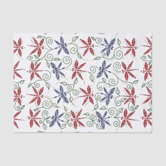 Papier Mousseline Dragonfly Gardens (Recto)