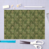 Papier Mousseline Dragonfly Green Damask (Artisanat)