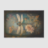 Papier Mousseline Dragonfly in Florals 2 Decoupage Paper (Recto)