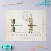 Papier Mousseline Dragonfly Vintage Carte Postale Découpage (Artisanat)