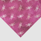 Papier Mousseline Dragonlies d'aquarelle rose (Détail)