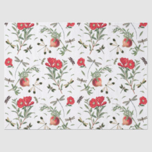 Papier Mousseline Dragonlies et grenades Motif Découpage