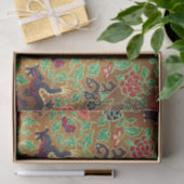 Papier Mousseline DRAGONS ASIATIQUES AVEC BOUTEILLES Papier Tissu (Cadeau)