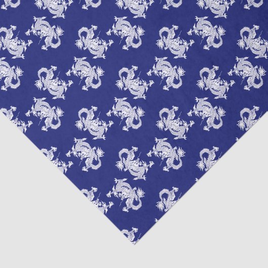 Papier Mousseline Dragons chinois (Détail)