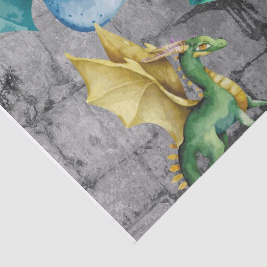 Papier Mousseline Dragons dans un coin (Détail)