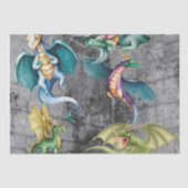 Papier Mousseline Dragons dans un coin (Recto)