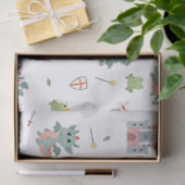 Papier Mousseline Dragons Knights Fairytale Château médiéval (Cadeau)