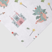 Papier Mousseline Dragons Knights Fairytale Château médiéval (Détail)