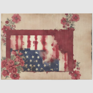 Papier Mousseline Drapeau 4 juillet américain de Camellia