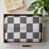 Papier Mousseline Drapeau À damiers (noir et blanc) (Motif du vérifi (Cadeau)