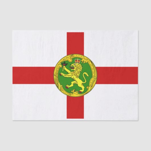 Papier Mousseline Drapeau alderney patriotique (Recto)