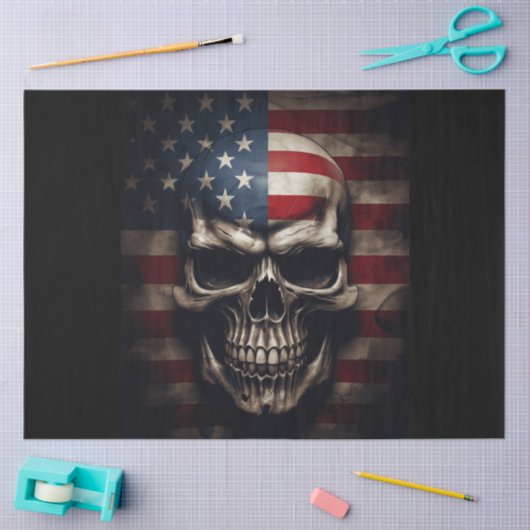 Papier Mousseline Drapeau américain (Artisanat)