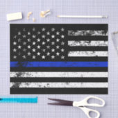 Papier Mousseline Drapeau américain affligé dénommé par police (Artisanat)