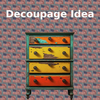 Papier Mousseline Drapeau américain artistique Découpage rouge blanc