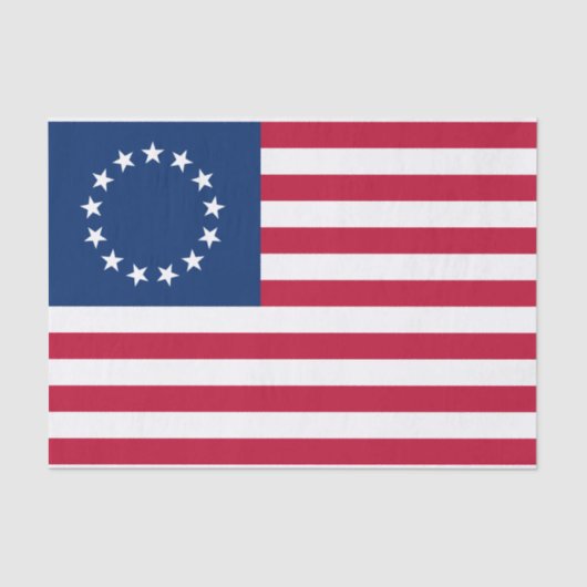 Papier Mousseline Drapeau américain Betsy Ross (Recto)