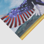 Papier Mousseline Drapeau américain Eagle volant dans la feuille (Détail)