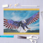 Papier Mousseline Drapeau américain Eagle volant dans la feuille (Artisanat)