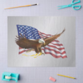 Papier Mousseline Drapeau américain et argent d'aigle (Artisanat)