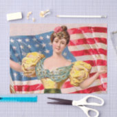 Papier Mousseline Drapeau américain Lady Liberty Independence (Artisanat)