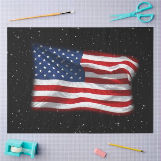 Papier Mousseline Drapeau américain patriotique États-Unis (Artisanat)