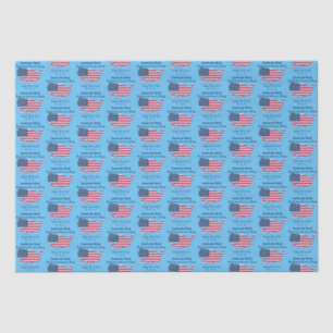 Papier Mousseline Drapeau américain personnalisé, carte Happy 4 juil