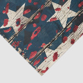 Papier Mousseline Drapeau américain rustique imprimé léopard (5) (Détail)