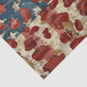 Papier Mousseline Drapeau américain rustique imprimé léopard (6) (Détail)