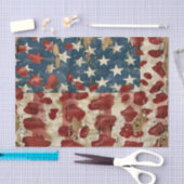 Papier Mousseline Drapeau américain rustique imprimé léopard (6) (Artisanat)