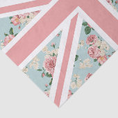 Papier Mousseline Drapeau anglais d'Union Jack de roses (Détail)