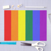 Papier Mousseline Drapeau arc-en-ciel de la fierté gay (Artisanat)