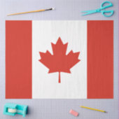 Papier Mousseline Drapeau canadien (Feuille d'érable) (Canada) (Artisanat)