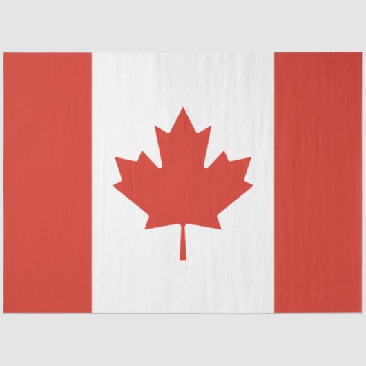 Papier Mousseline Drapeau canadien (Feuille d'érable) (Canada) (Recto)