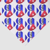 Papier Mousseline Drapeau cardiaque cubain (Détail)