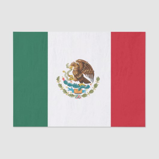 Papier Mousseline Drapeau classique mexicain (Recto)