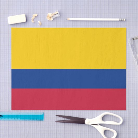 Papier Mousseline Drapeau Colombie (Artisanat)