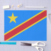 Papier Mousseline Drapeau Congo Kinshasa (Artisanat)