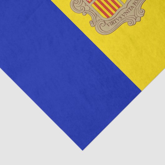 Papier Mousseline Drapeau d'Andorre patriotique (Détail)