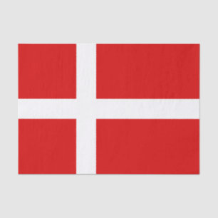 Papier Mousseline Drapeau danois du Danemark enveloppant papier de t