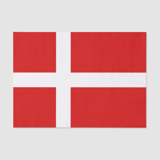 Papier Mousseline Drapeau danois du Danemark enveloppant papier de t (Recto)