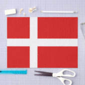 Papier Mousseline Drapeau danois du Danemark enveloppant papier de t (Artisanat)