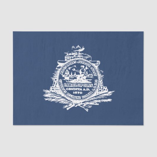 Papier Mousseline Drapeau de Charleston (Caroline du Sud) (Recto)