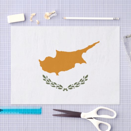 Papier Mousseline Drapeau de Chypre (Artisanat)